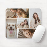 5 Photo Collage Template Personalised Mouse Pad<br><div class="desc">5 Photo Collage Template Personalised Personalised Custom modern and stylish collage themed design - ideal for gifting or as a gift to yourself</div>