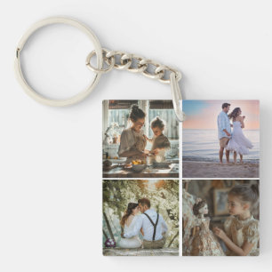 5 Photo Custom Collage Personalised  Key Ring