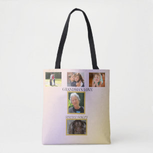 5-photo Family Tribute Tote Bag
