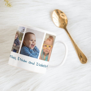 5 Photo Father's Day 2025 Blue Love You Daddy Coffee Mug