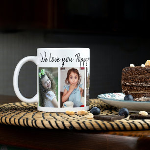  5 Photo Love You Poppy Happy Father's Day 2023 Coffee Mug