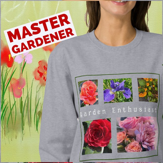 5-Photo My Favourite Flowers Template Sweatshirt (Creator Uploaded)