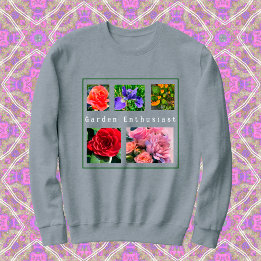 5-Photo - Personalise Flowers Template Sweatshirt