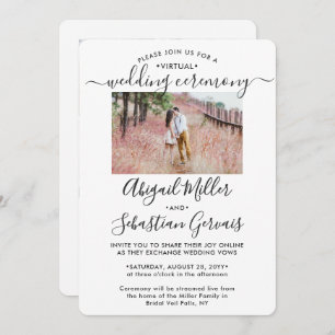 5 Photo Virtual Wedding Livestream Long Distance Invitation