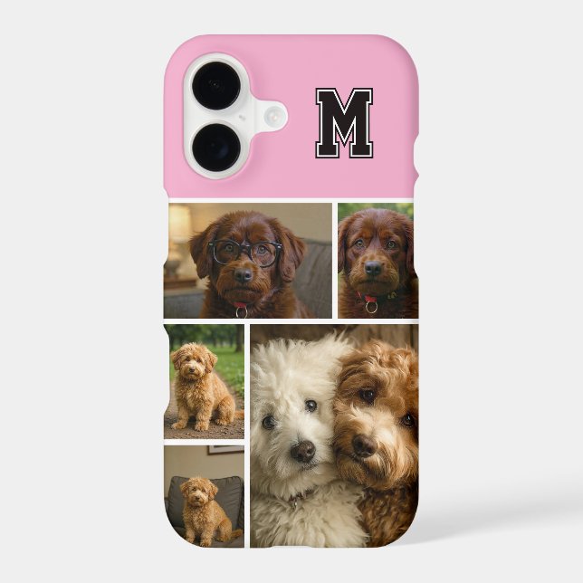 5 Photos and Personalised Monogram Custom Collage (Back)