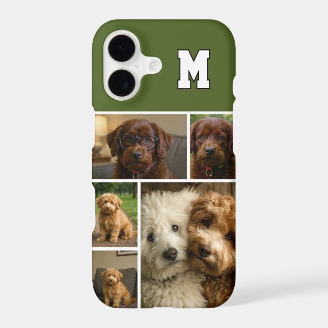 5 Photos and Personalised Monogram Custom Collage (Back)