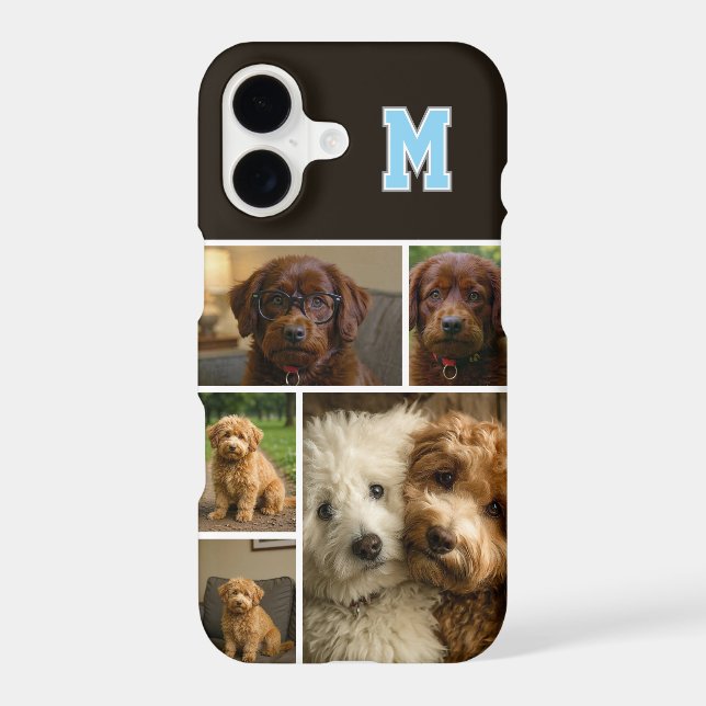 5 Photos and Personalised Monogram Custom Collage (Back)