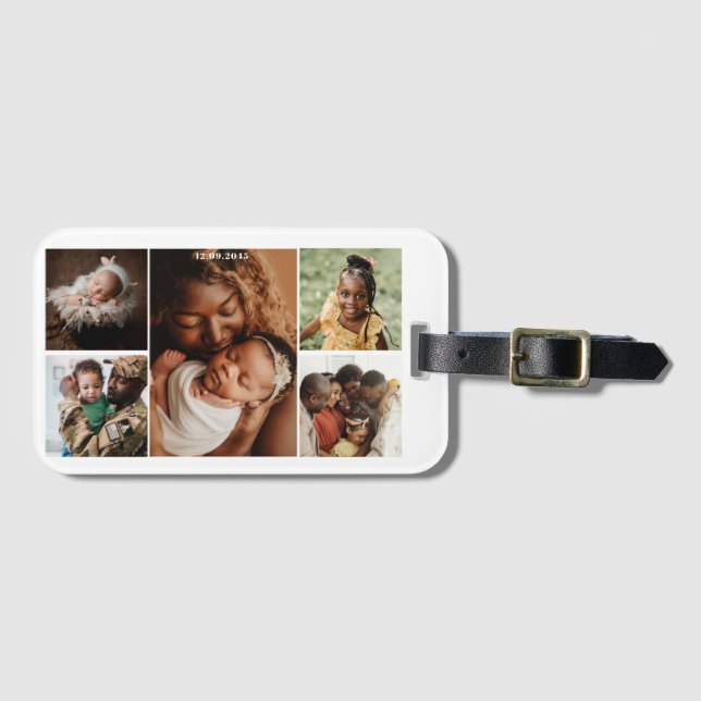 5 photos family Luggage Tag (Front Horizontal)