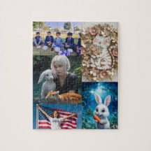 5 photos personalise puzzle, collage photo