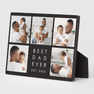 5 Photos Year Established Best Dad Ever  Plaque