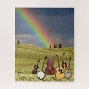 5 PIECE BLUEGRASS BAND JIGSAW PUZZLE