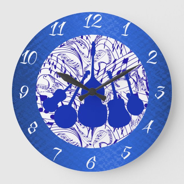 5 PIECE BLUEGRASS BAND LARGE CLOCK (Front)