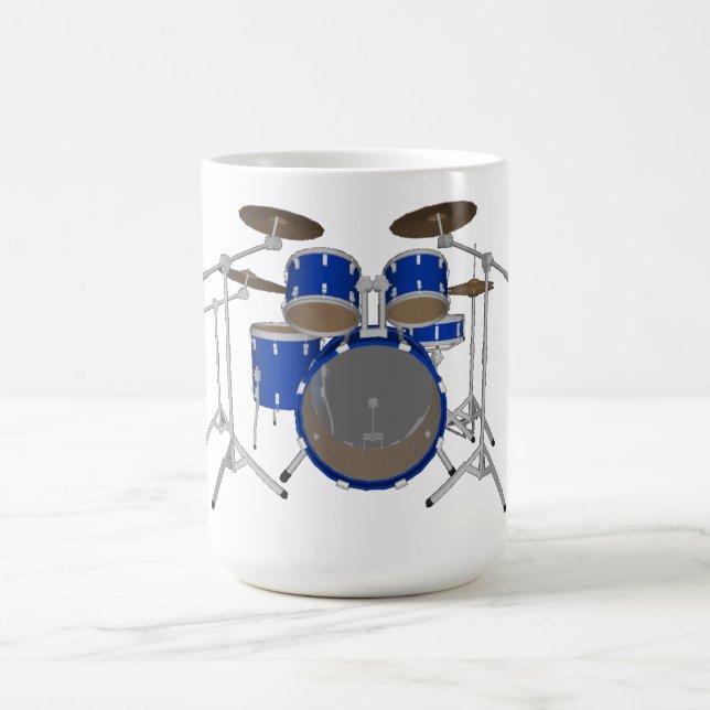 5 Piece Drum Kit - Blue - Coffee Mug - Drum Set (Center)
