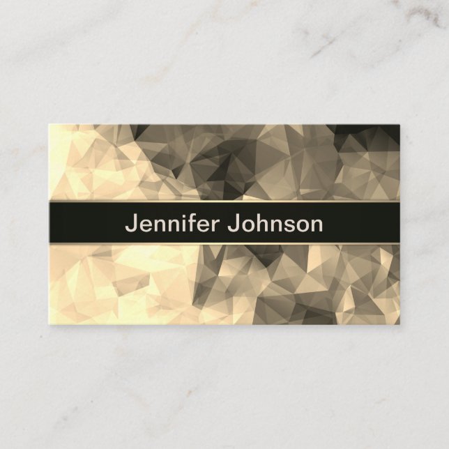 5. Polygonal personalised, geometrical Business Card (Front)