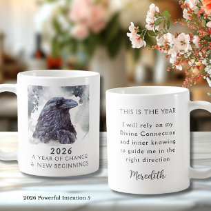 5. Raven 2026 Year of Change Powerful Intention Coffee Mug