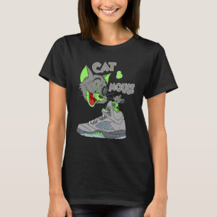 5 Retro Green Bean Matching Cat And Mouse Green Be T-Shirt
