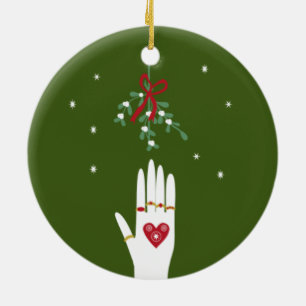 5 Rings on Day 5 of Christmas Ceramic Tree Decoration