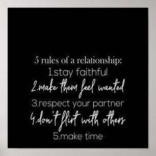 5 rules of relationship poster