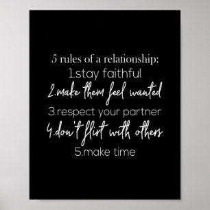 5 rules of relationship poster