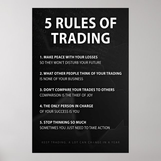 5 Rules Of Trading Poster (Front)