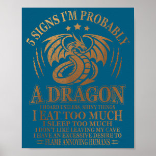 5 Signs I'm Probably A Dragon Funny Dragons Quote 