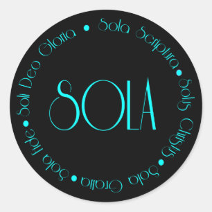 5 Solas Classic Round Sticker