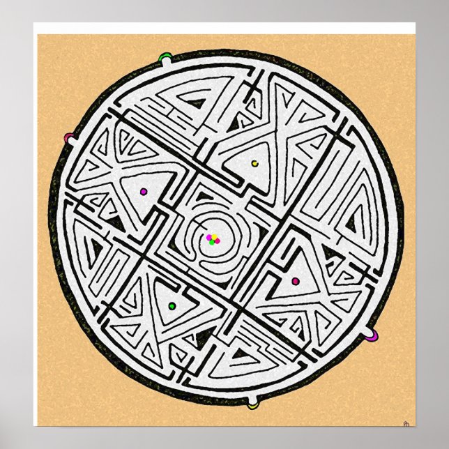 5 solutions maze design poster (Front)