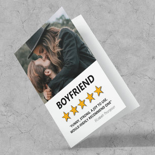 5 Star Boyfriend   Funny Valentines Holiday Card