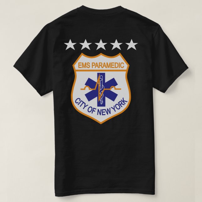 5 Star Paramedic T-Shirt (Design Back)