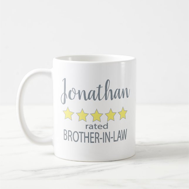 5 Star Rated Brother-In-Law Coffee Mug (Left)