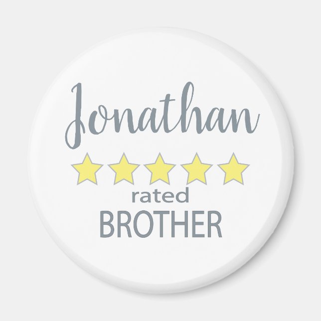 5 Star Rated Brother Magnet (Front)