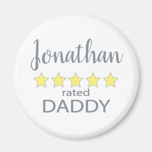 5 Star Rated Daddy Magnet (Front)
