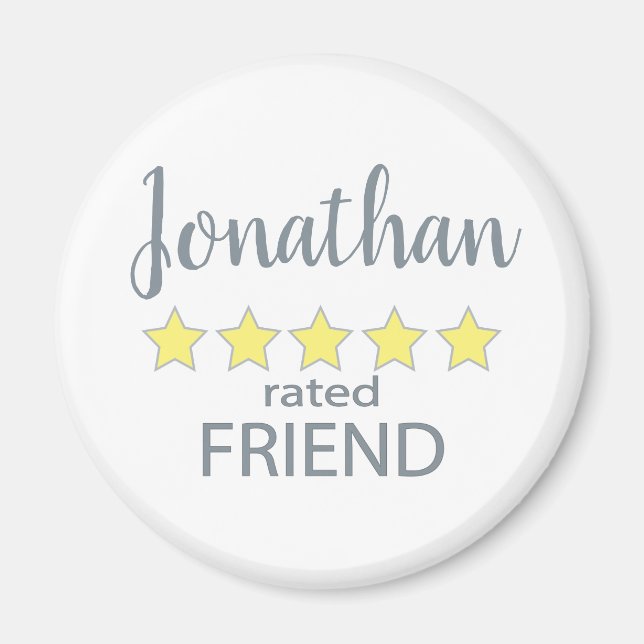 5 Star Rated Friend Magnet (Front)
