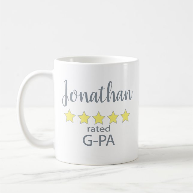 5 Star Rated G-Pa Coffee Mug (Left)