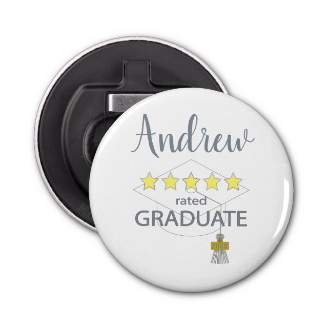 5 Star Rated Graduate Bottle Opener (Front)