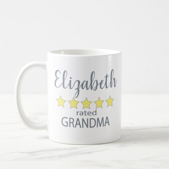 5 Star Rated Grandma Coffee Mug (Left)
