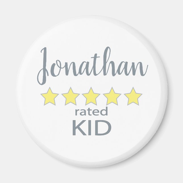 5 Star Rated Kid Magnet (Front)