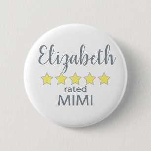 5 Star Rated Mimi 6 Cm Round Badge