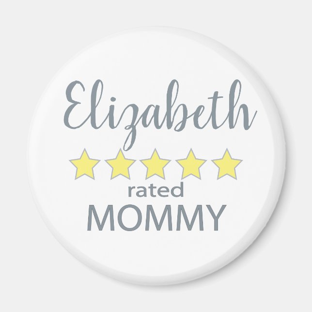 5 Star Rated Mummy Magnet (Front)