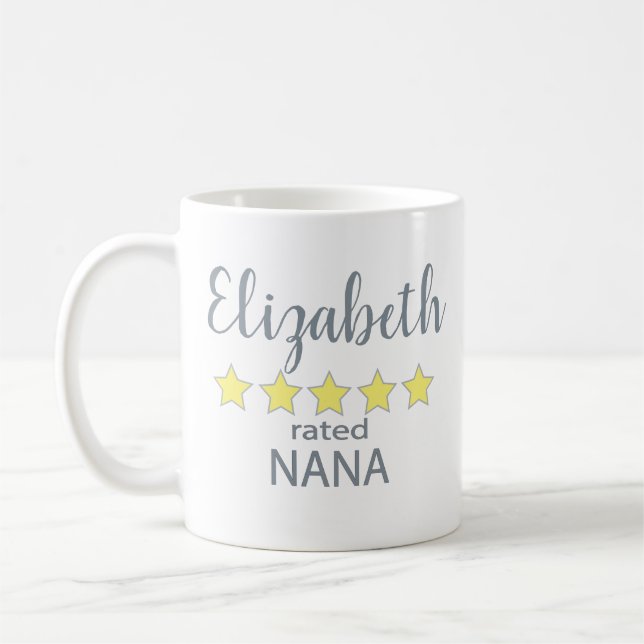 5 Star Rated Nana Coffee Mug (Left)