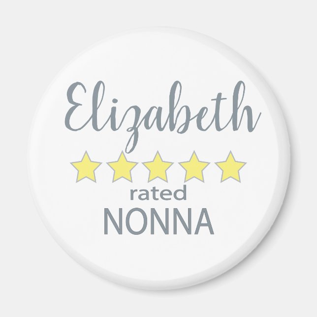 5 Star Rated Nonna Magnet (Front)