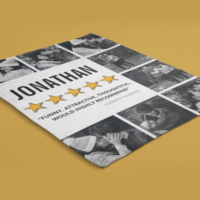 5 Star Rating Boyfriend Girlfriend Photo Fleece Blanket (Creator Uploaded)