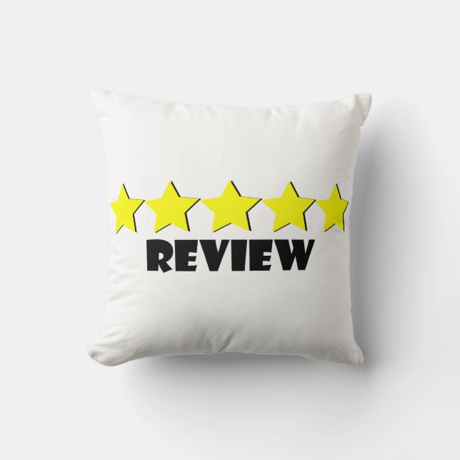 5 Star Review Pillow (Front)