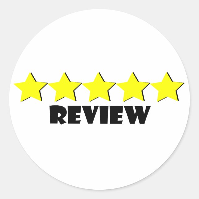 5 Star Review Stickers (Front)