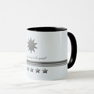 5 Star Silver Text Professional Mug