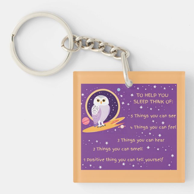 5 Step Mindfulness Acrylic Keychain (Front)