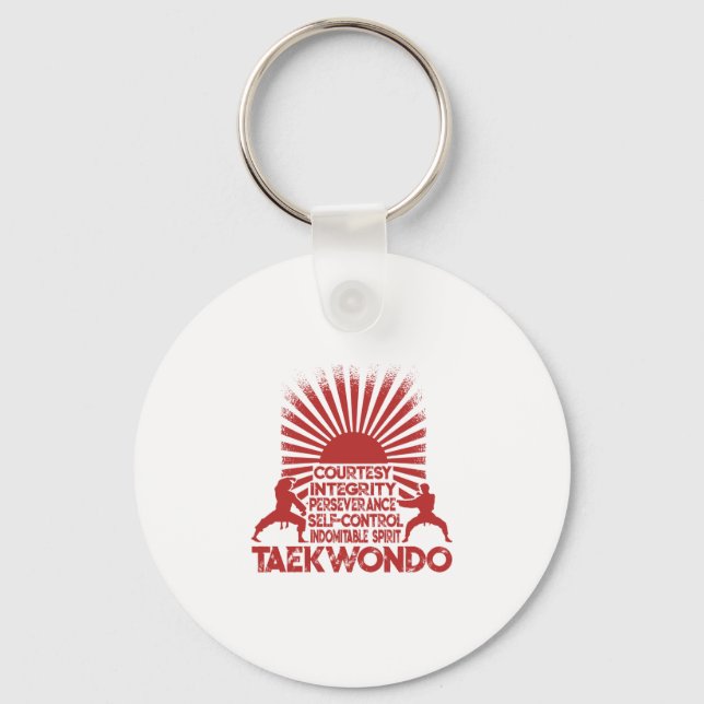 5 Tenets Of Taekwondo Key Ring (Front)