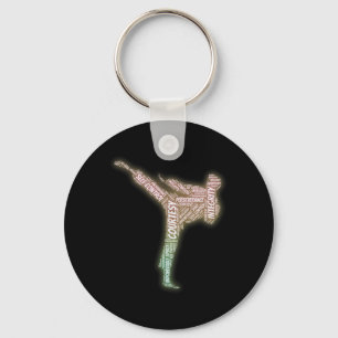 5 Tenets of Taekwondo Martial Arts Premium Key Ring
