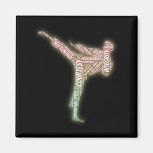 5 Tenets of Taekwondo Martial Arts Premium Magnet