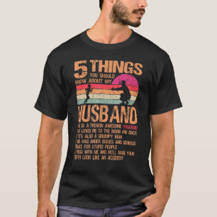 5 Things About My Husband Father Day   From Daught T-Shirt